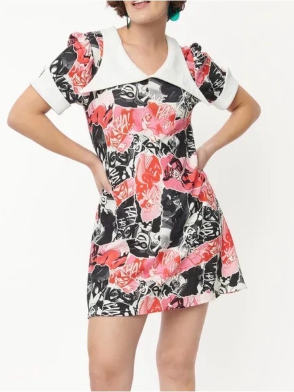 NWT Smak Parlour Harley Quinn DC Comic Print Mini Dress Junior Plus Size 3X